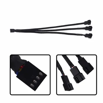

1PCS 22AWG 30cm Motherboard Internal 3Pin Female Cooling Fan Port 1 To 3 Parallel Link Splitter Power Sleeved Cable