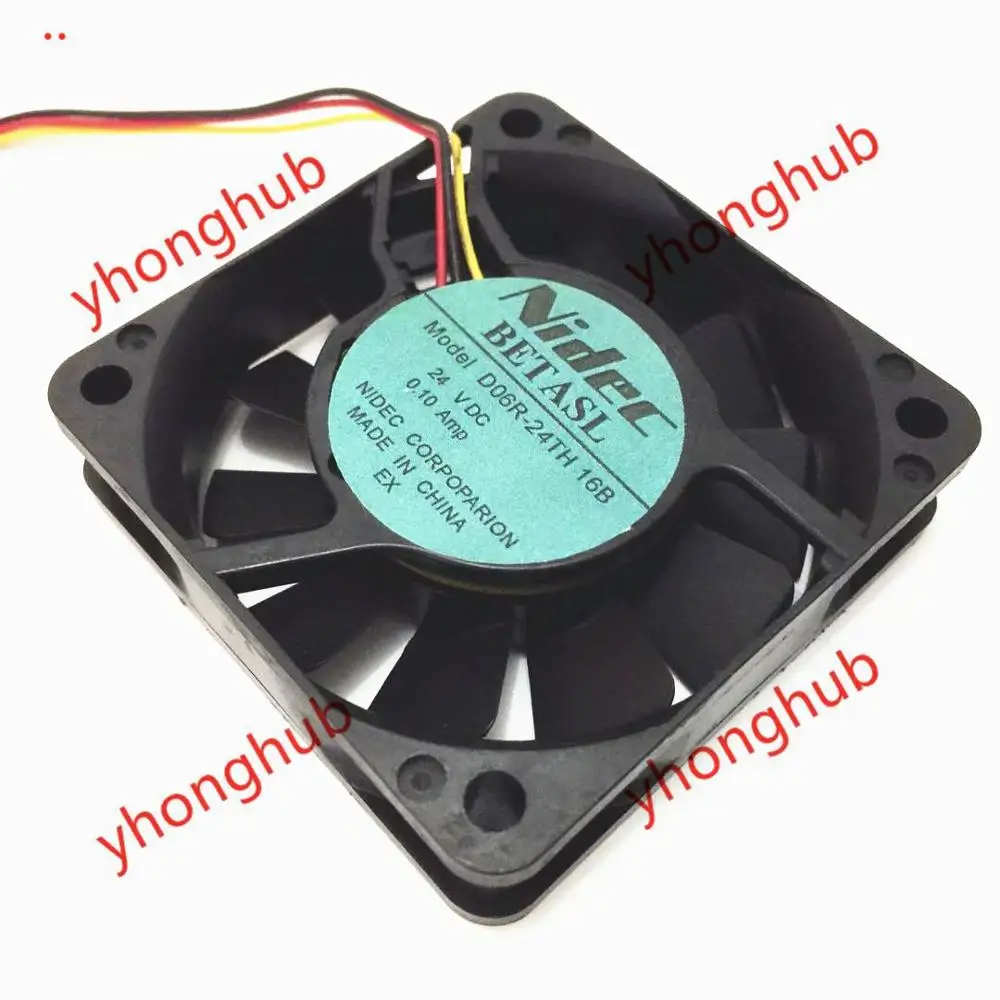 Вентилятор охлаждения сервера Nidec D06R 24TH 16B 22B DC 24V 0.10A 60x60x15 мм|square fan|server fan60mm 24v fan |