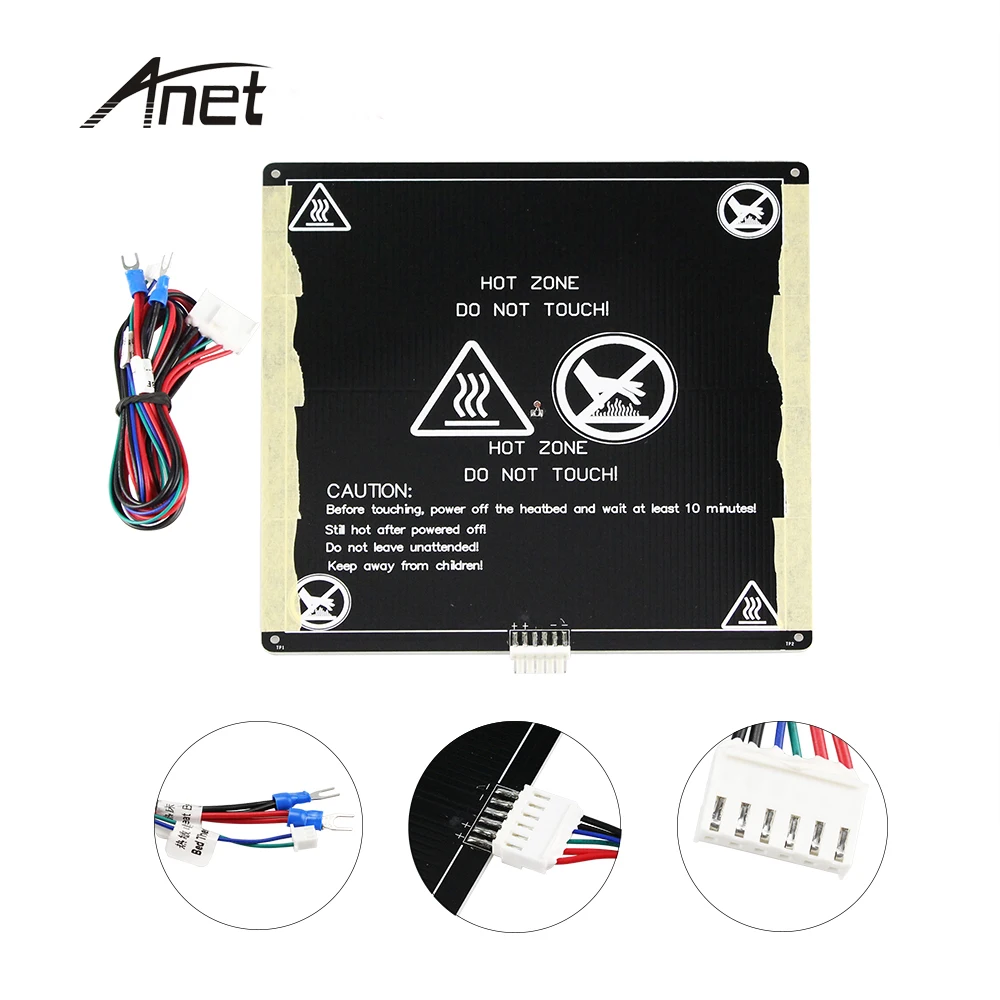 Pаспродажа Anet A6 A8 MK3 12V Горячая кровать алюминиевая кровать с подогревом обновленная от MK2B MK2A для Mendel RepRap i3 3d Принтер Горячая кровать