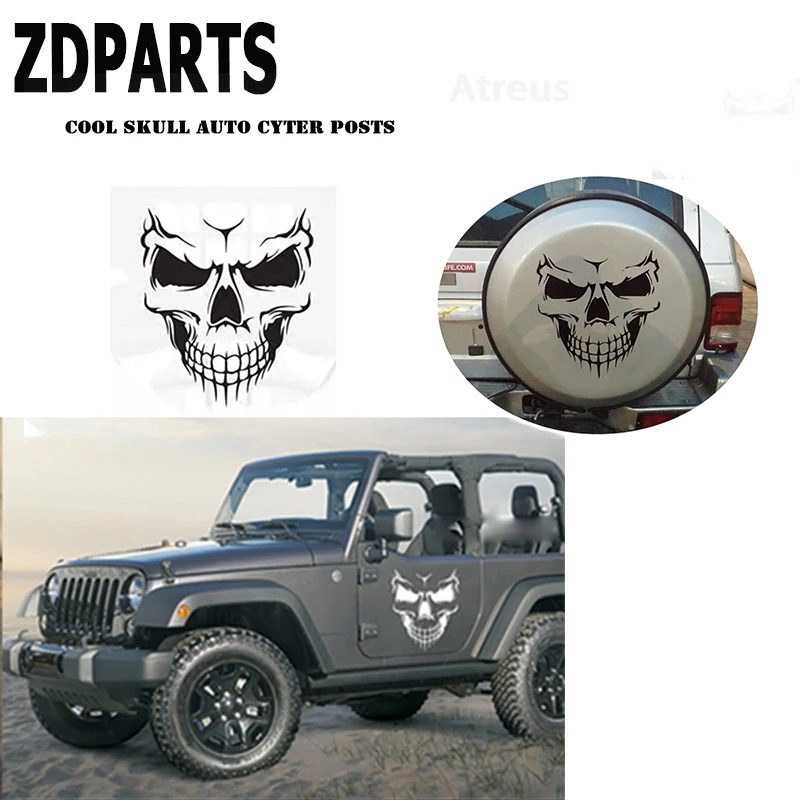 Zdparts 1X Skull Car Vent Hood Door Window Wheel Decalcomanie Sticker Per Ford Focus 2 3 Fiesta Mondeo Kuga Kia Rio Ceed Sportage 2017