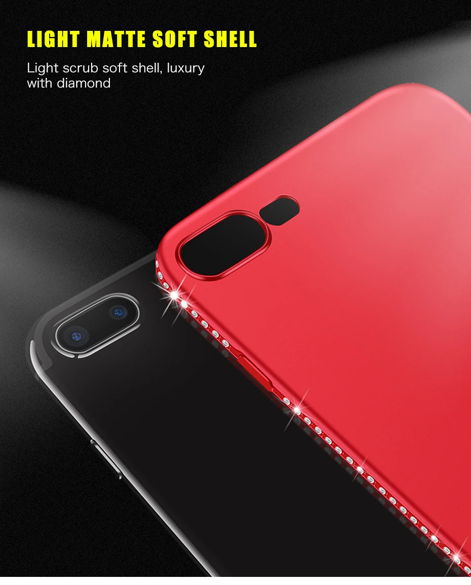 Luxury Phone Case For iPhone 7 8 6 6s Plus Bling Diamond Soft Transparent TPU Crystal Cover For iPhone 6 7 8 Plus Case (1)