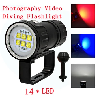 

LED Diving Flashlight 6x XHP70 / 90 LED Photography Video light 20000LM underwater 100m waterproof Tactical torch Lamp