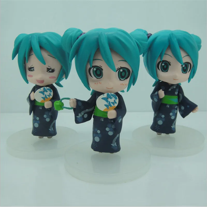 

Free Shipping 2 colors Anime Cute Nendoroid Hatsune Miku PVC Action Figure Collection Model Toys Dolls