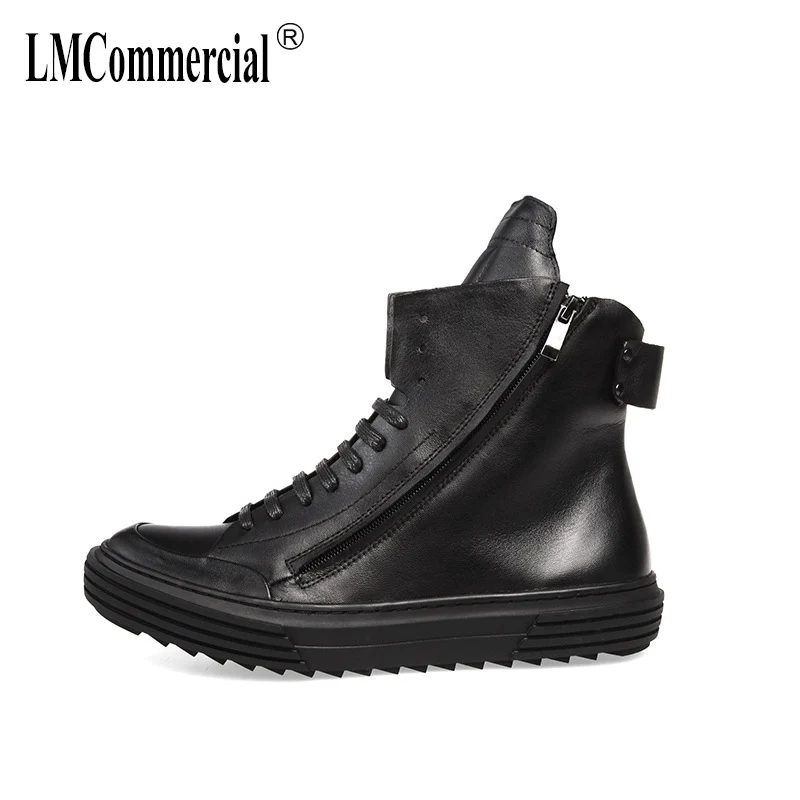 

Martin boots men high-top shoes autumn winters Genuine Leather all-match cowhide breathable sneaker fashion men's Chelsea boots