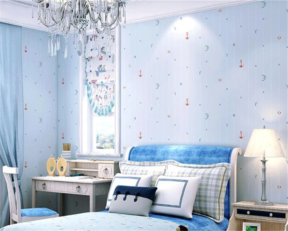Buy Beibehang Ocean sailing boy and girl room