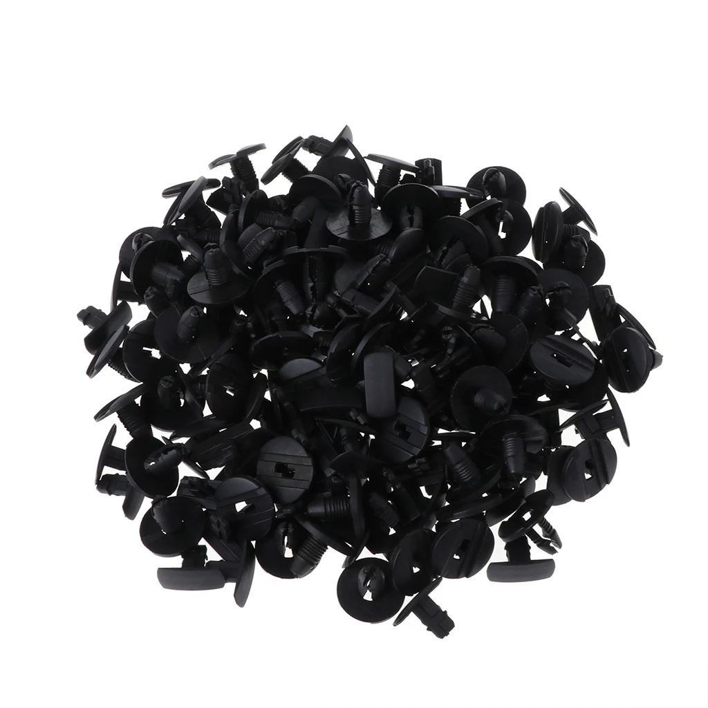 

2019 New 100 Pcs Push Type Bumper Fender Fastener Trim Clips For Peugeot Citroen Black