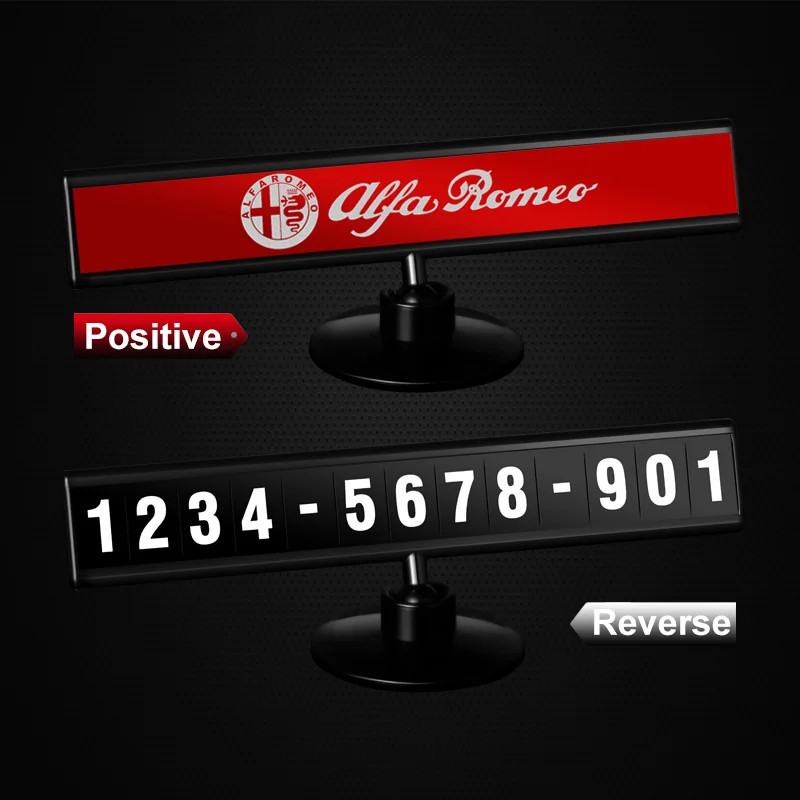 NEW Reflective Temporary Parking Card Car Essential Supplies Phone