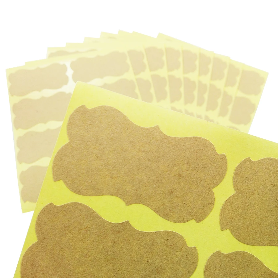 Decoration Creative Kraft Paper Labels Stickers Packaging Seals Blank Sticky