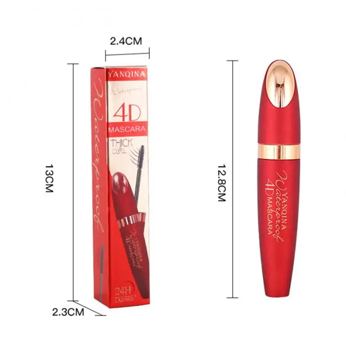1 Pcs 4D Dense Mascara Curling Lengthen Eyelash Waterproof Long Lasting Mascara JIU55