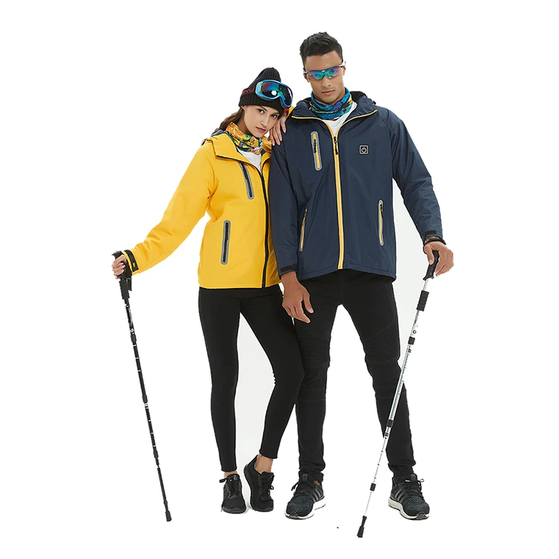 Ветрозащитная теплая куртка с внешним аккумулятором, теплая куртка с капюшоном, зимняя водостойкая куртка для активного отдыха, туризма, рыбалки, катания на лыжах, ветра