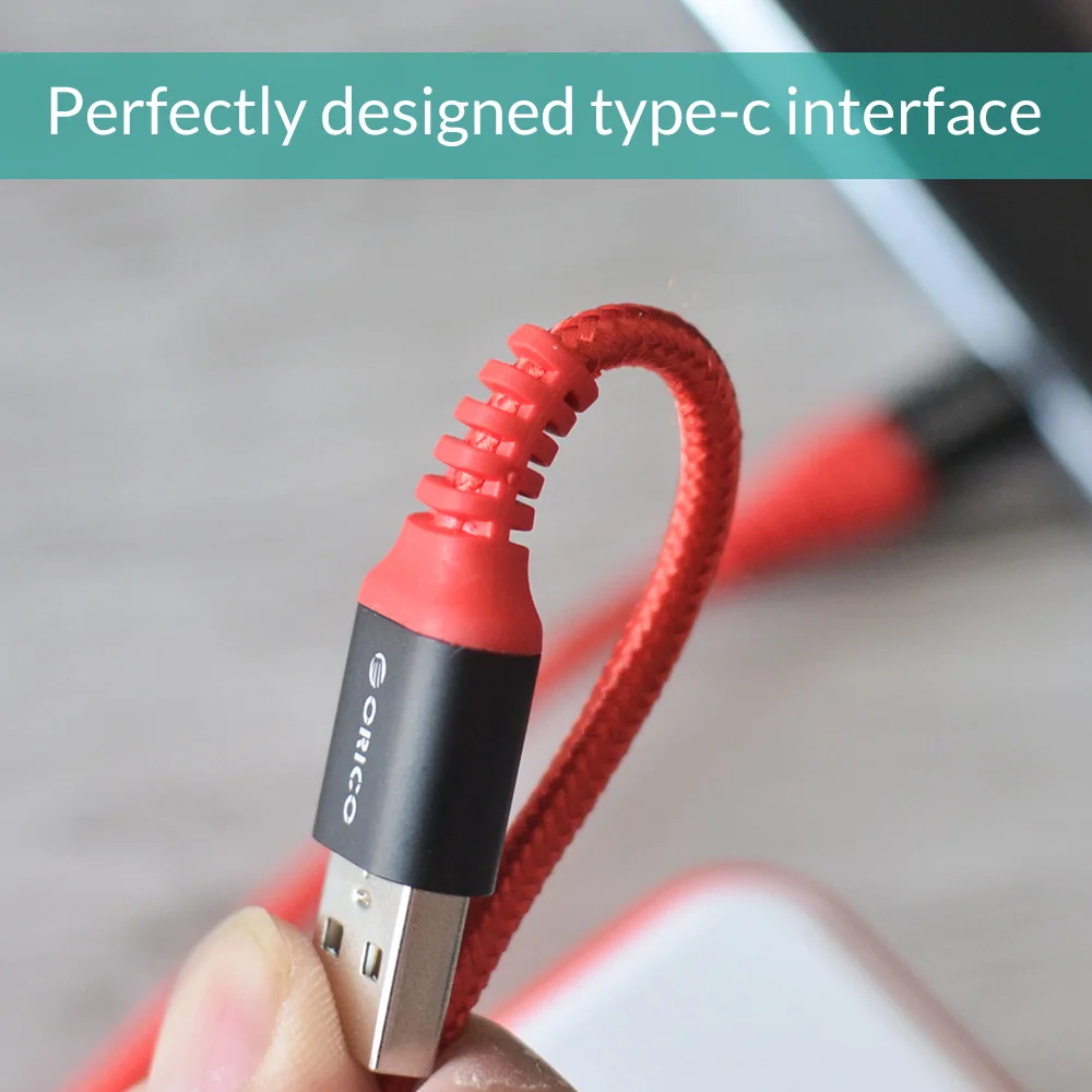  ORICO USB Typ C Kabel 3A Max Aktuelle Daten Sync Ladegerät Typ-C USB Kabel Für iphone Xiaomi Huawei