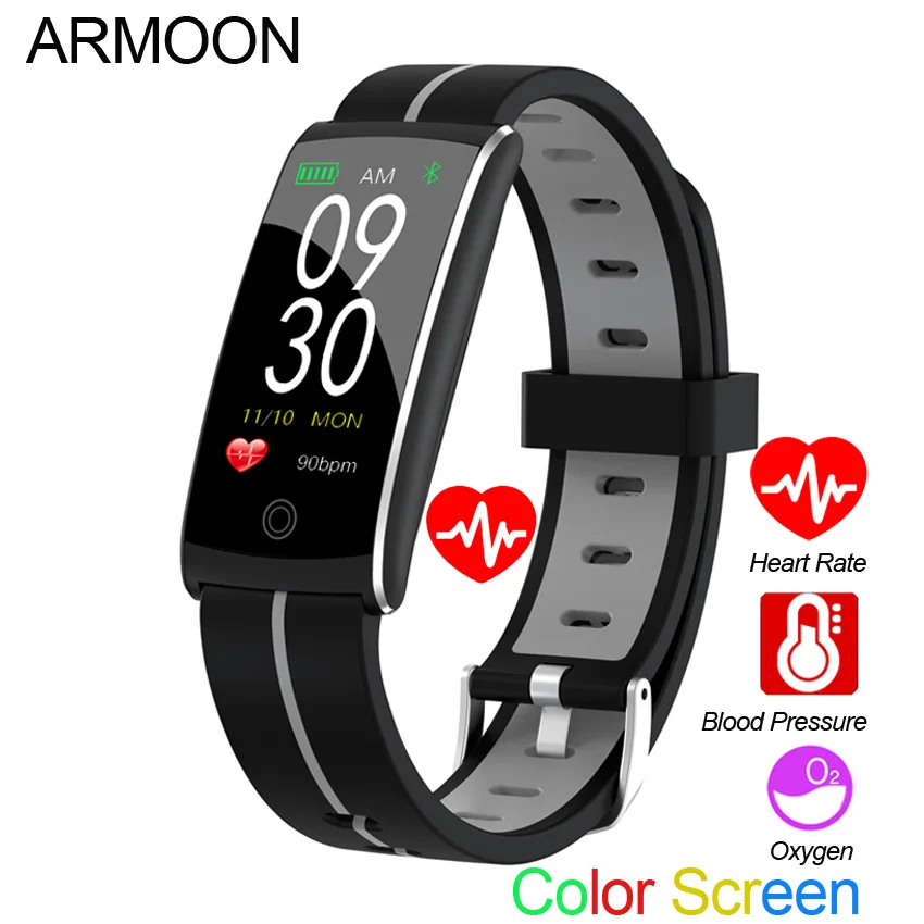 

Smart Bracelet F10P Heart Rate Blood Pressure Fitness Tracker Men Women Watch Waterproof Color Call Message Activity Sports Band