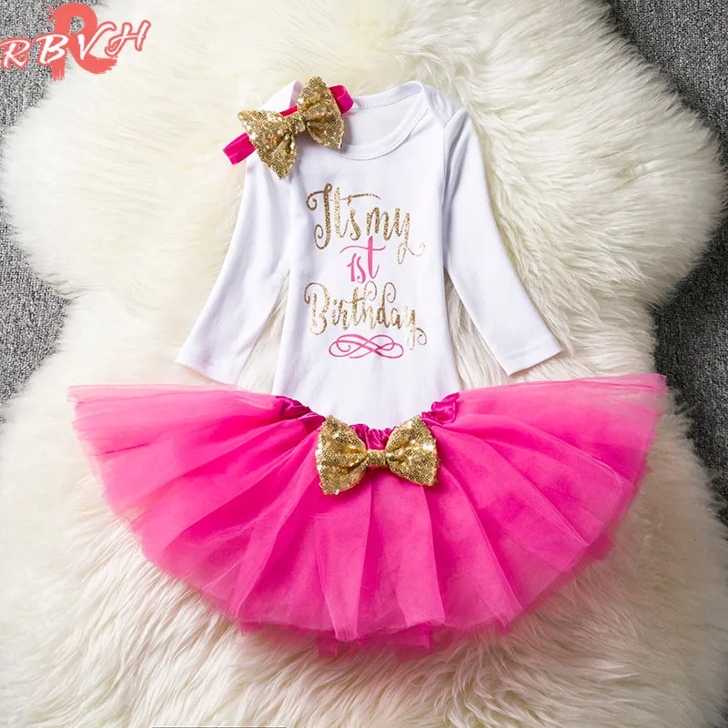Toddler Baby Girl 1st Birthday Outfits Brand Autumn Baby Clothing Set