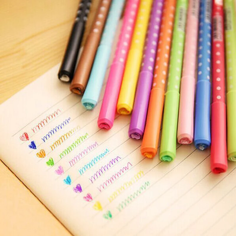 Wholesale 12pcs/lot gel pens 0.5mm 12 colors gel pens Cute diamond pens