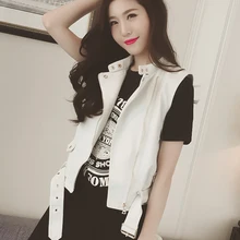 Женский жилет Повседневная модная куртка на молнии с поясом байкерское пальто Jaqueta Feminina Inverno Couro женский жилет Chalecos Mujer ткань