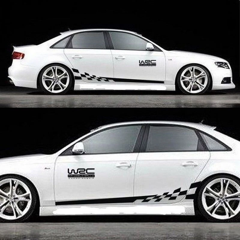 1ペア車のステッカーやデカールwrcドア自動ステッカーと身構えるパターン自動全身のステッカービニール車アクセサリー 車のステッカー Aliexpress