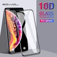 Eqvvol 10D Защитное стекло для iPhone 6 6S 7 8 plus защита экрана закаленное стекло для iPhone X XR XS MAX 9 8 Защита экрана