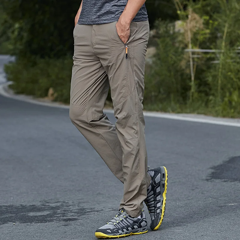 

Elastic Quick Dry Waterproof Hiking Pants 2019 Men Outdoor Sport Summer Breathable Trousers Camping Trekking Fishing Pants