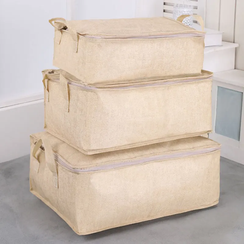 6 Sizes on wovens Quilt Storage Bag Collapsible Comforter Container