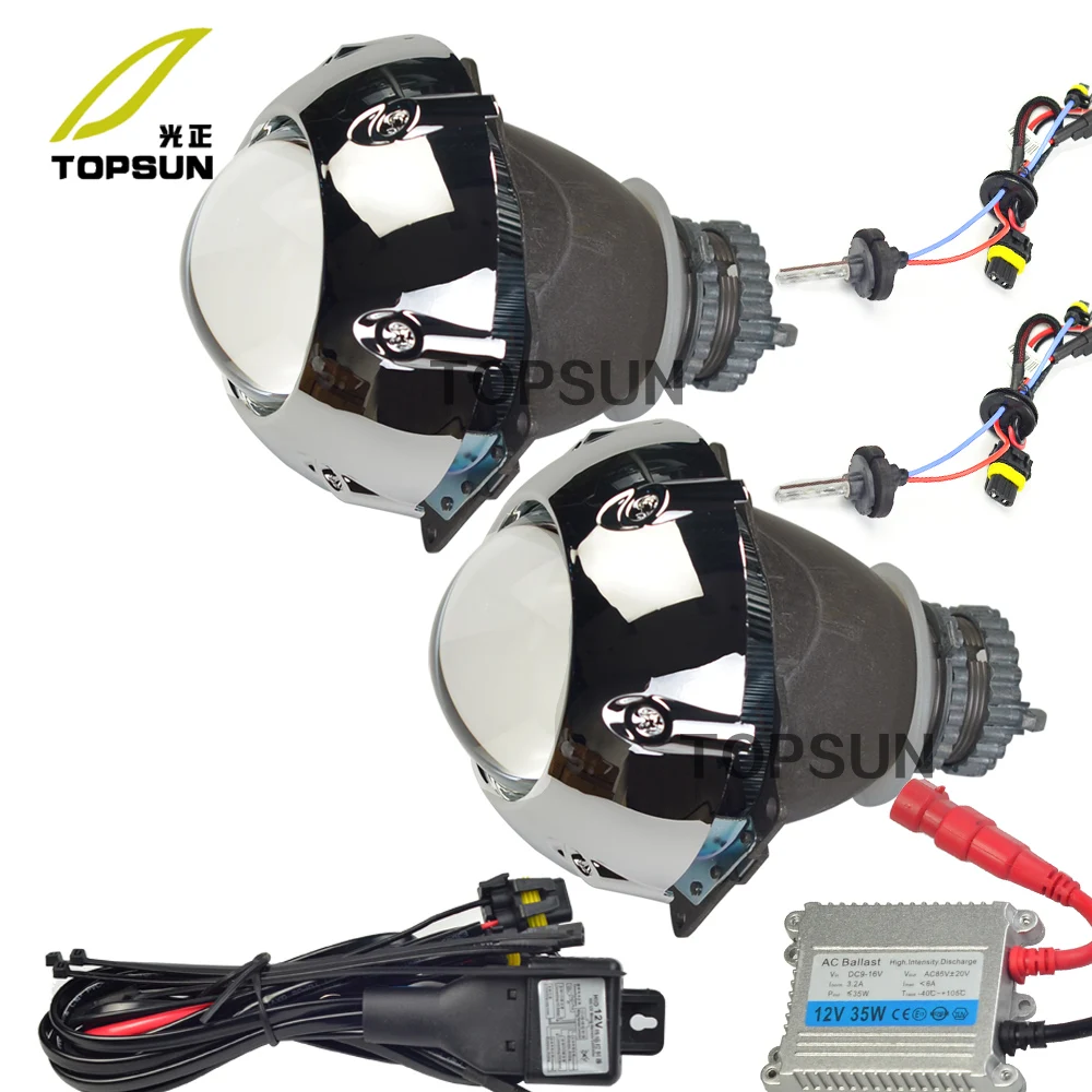 

3 Inches Koito q5 H4 Bi-xenon Projector Lens for and Bezels Shrouds overs,D2h xenon,35w Ballast,H/L Beam Control Cable