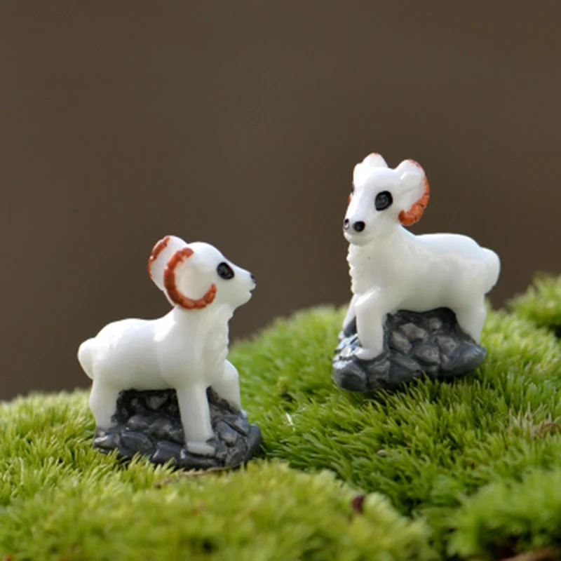 

ZOCDOU 1 Piece Antelope Sheep Saudi Arabia Mutton Lamb Goat Oryx Asia Small Statue Figurine Crafts Ornament Miniatures DIY Decor