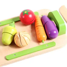 Деревянный игрушечный Комплект кухонных игрушек овощи деревянные детские игрушки