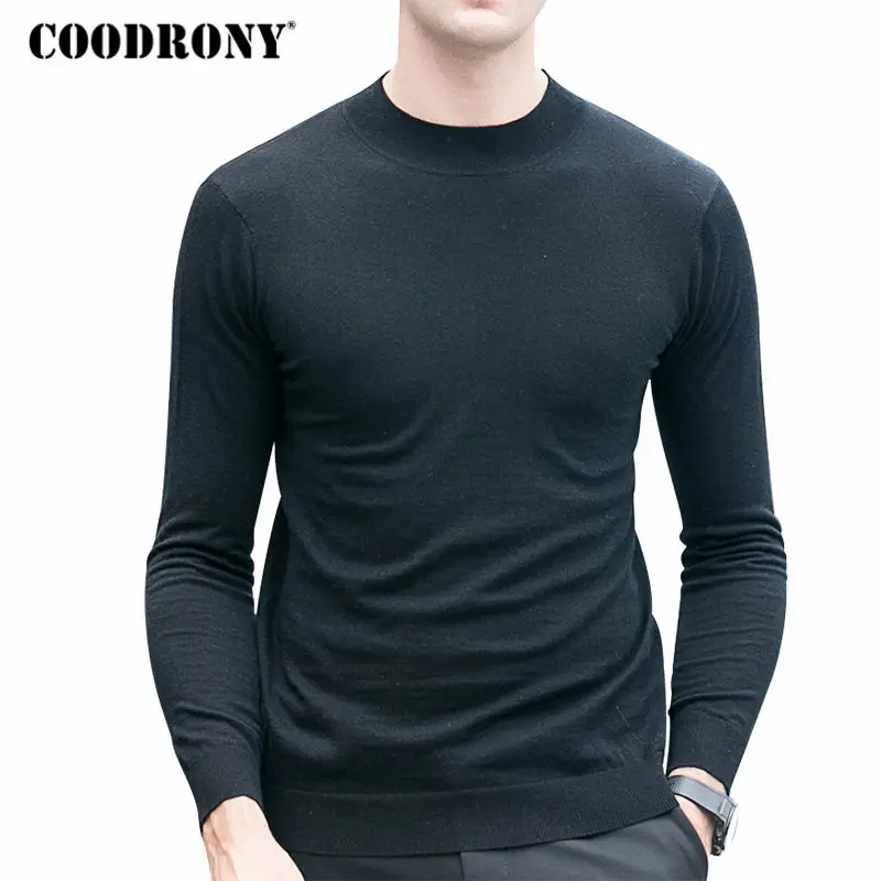 

COODRONY Merino Wool Sweater Men Winter Warm Knitted Cashmere Sweaters Brand Casual Turtleneck Pullover Men Plus Size Pull Homme