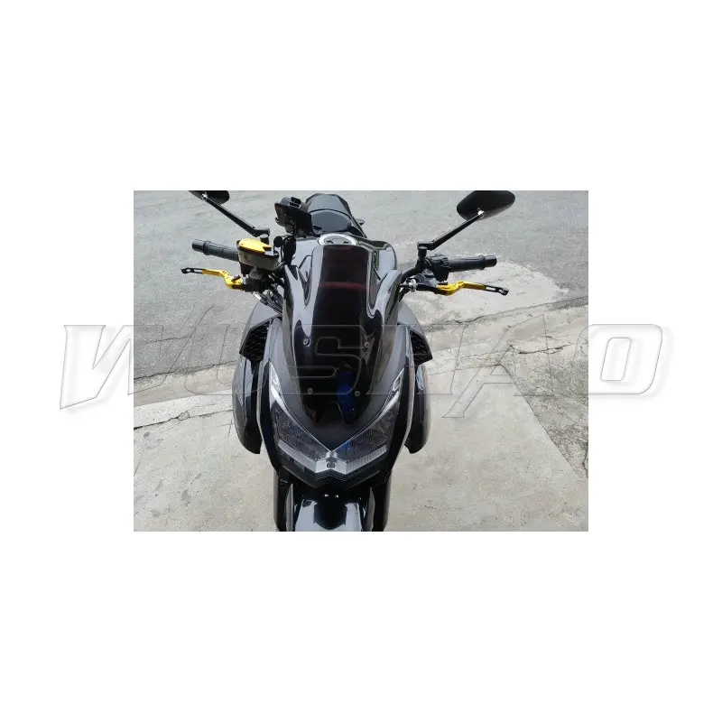 Мотоцикл двойной пузырь лобовое стекло ветер экран для 2010 2011 2012 2013 Kawasaki Z1000 Z 1000 черный Иридиевый прозрачный - Цвет: Black