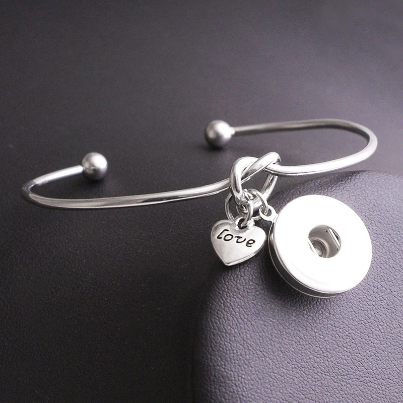 

New 18mm love Snap button jewelry bracelet BS972