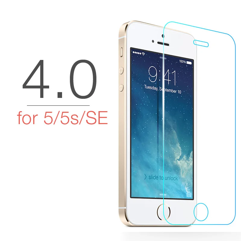 9H 2.5D Tmepered glass screen protector for iphone 5 5s 5c SE