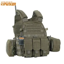 Excelente elite spanker ao ar livre 6094 coletes de combate tático camuflagem colete militar selva caça molle coletes equipamentos(China)