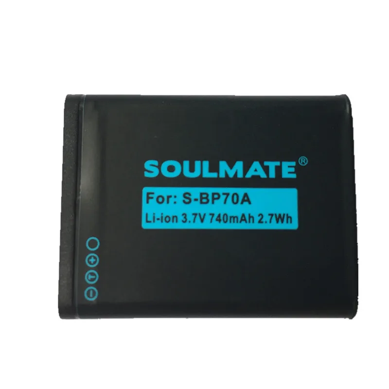 SOULMATE BP-70A комплект литиевых батарей BP 70A BP70A цифровой Камера Батарея для samsung PL80 ES70 SL50 SL600