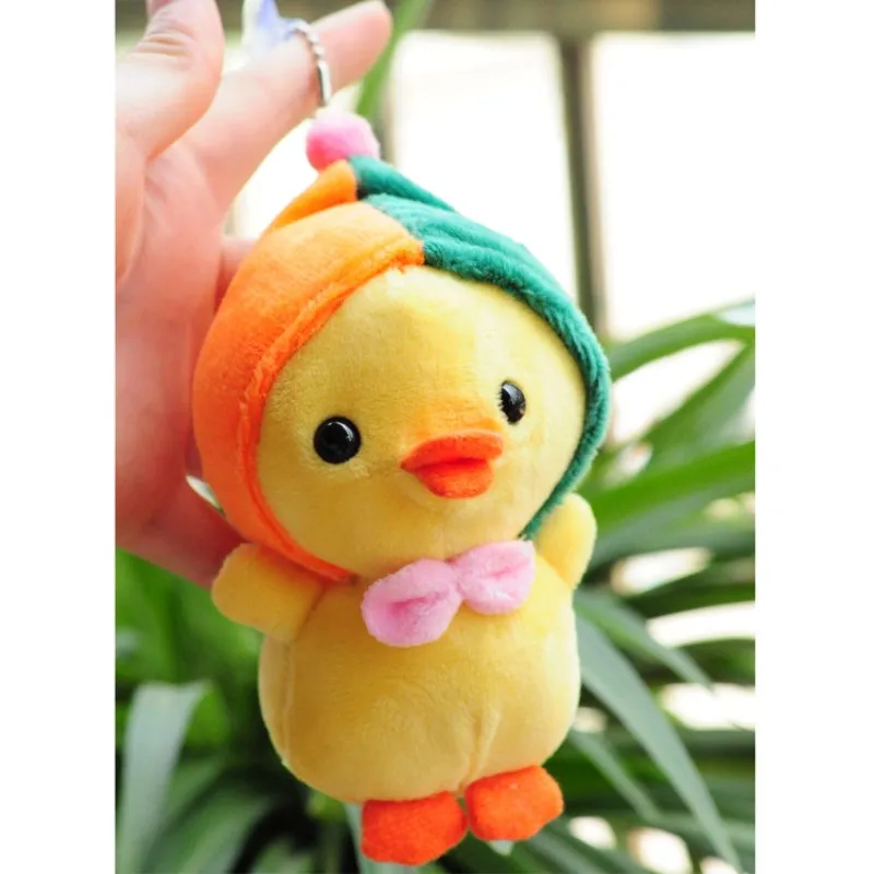 Маленький желтый цыпленок плюшевый мультфильм животное игрушка kawaii маленький брелок Подвеска милый плюш кукла мягкая игрушка для детей подарок