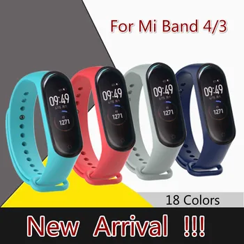 

Mi Band 3 4Strap For Xiaomi Mi Band 3 4 Wristband Strap Silicone Wrist Strap For Xiaomi Mi Band 3 4Replacement Strap Accessories