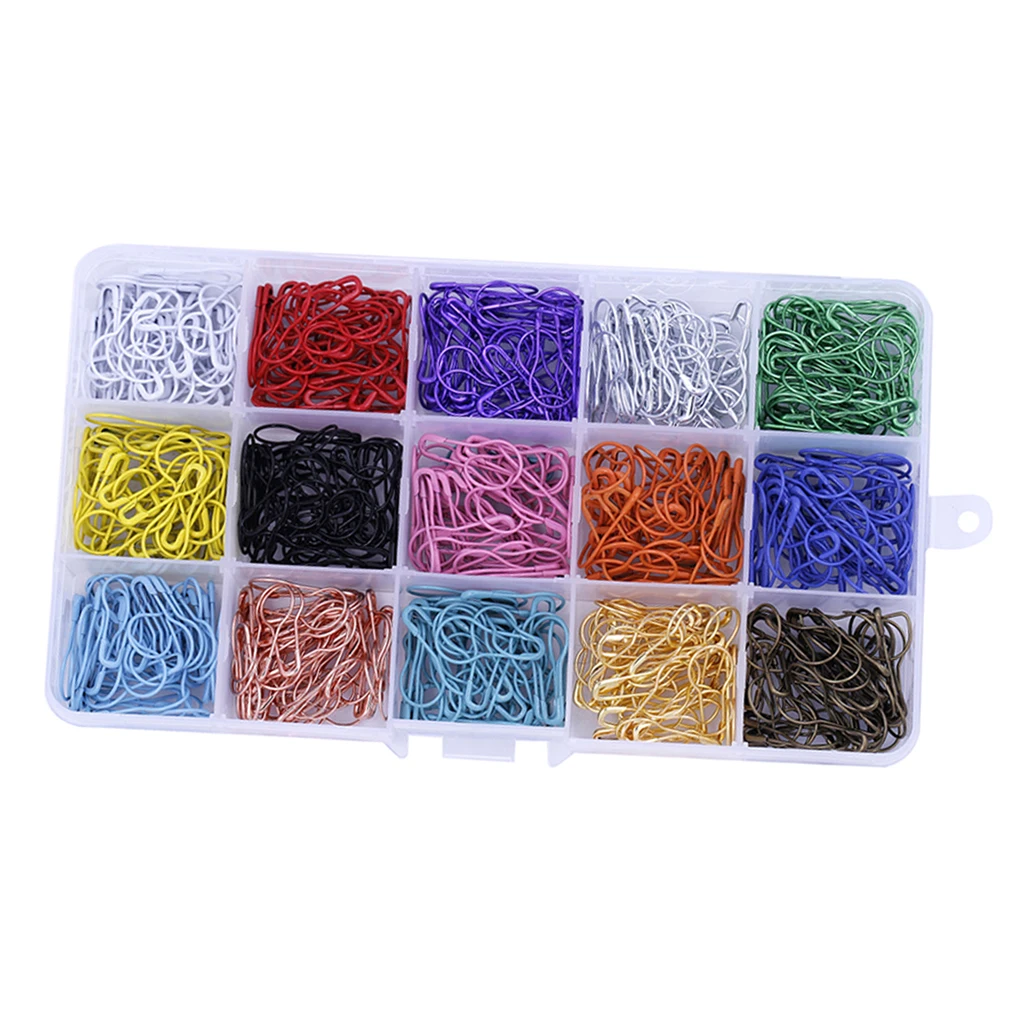 600pcs Metal Colorful Pins Calabash/Bulb/Gourd Shape Safety Pins Small Coilless Tag For Sewing Accessories