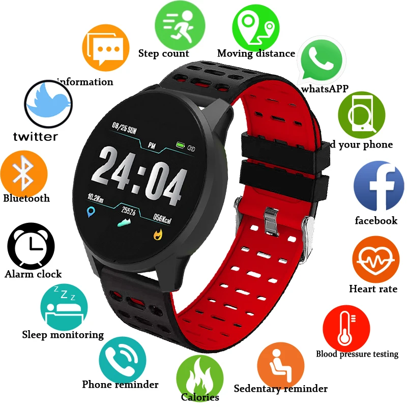 

2019New Fashion Brand BANGWEI SmartWatch Men Women Heart rate blood pressure monitor Sport waterproof smartwatch For Android IOS