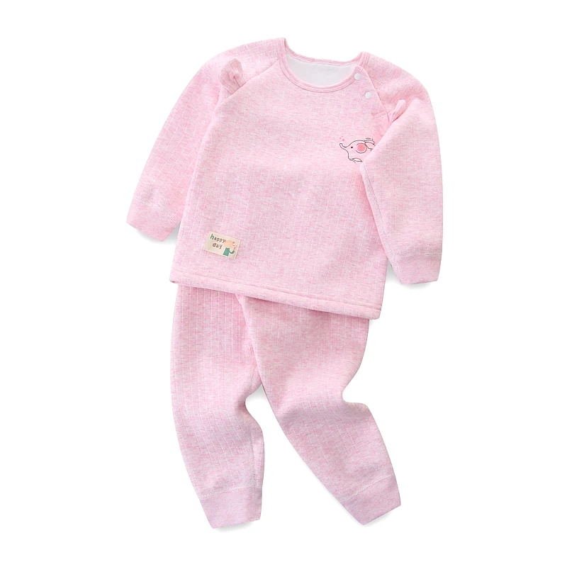 

2017 Autumn Winter 4 color baby suits plus velvet warm newborn boy clothes sets Long sleeve cartoon cute baby girl clothing set