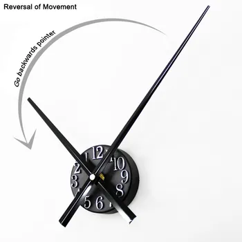 

Go Backwards Pointer Wall Clock 3D Digital time-scale Point Wall Clock Reversal Jump a stopwatch Clock