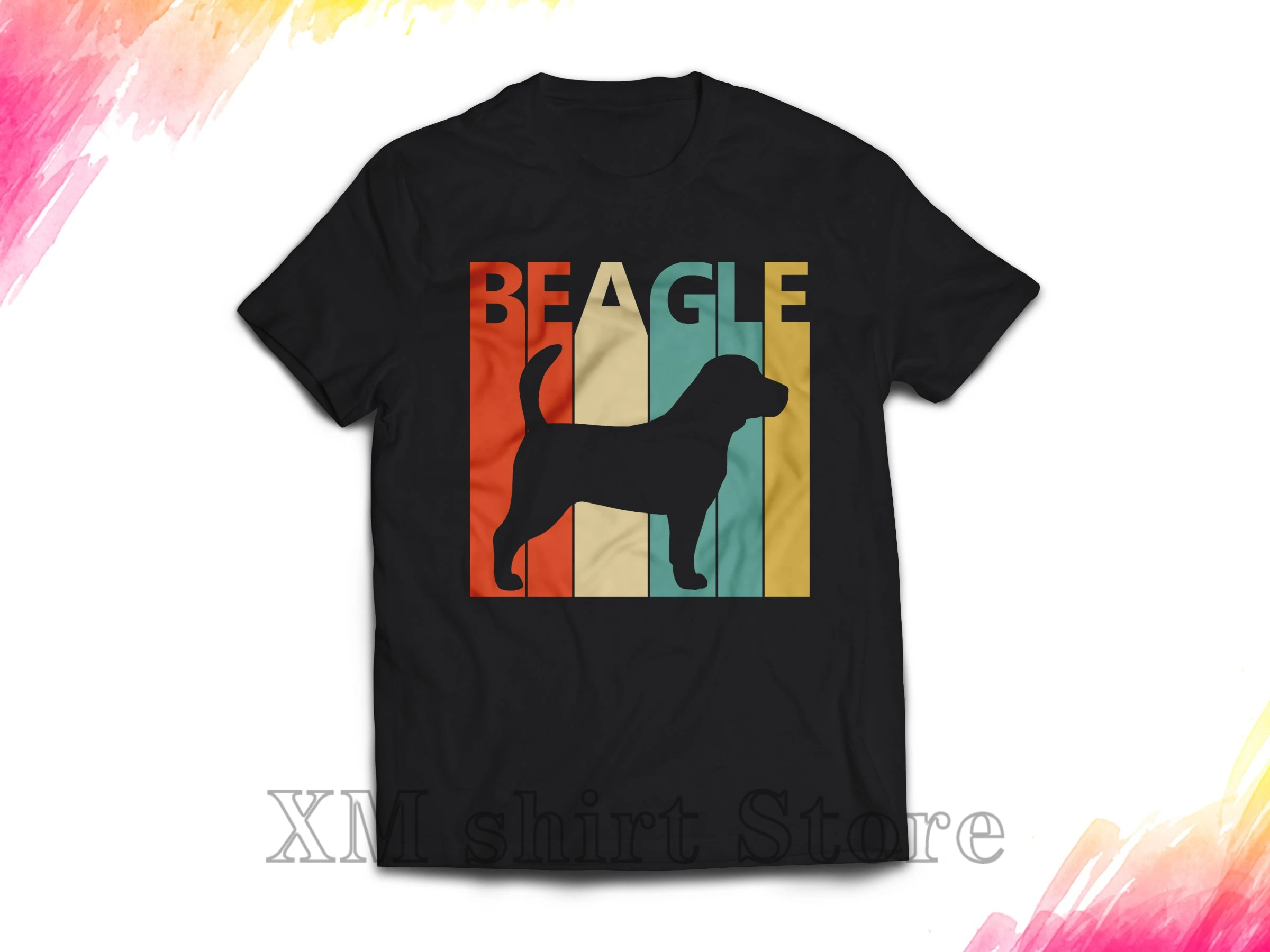 Рубашка Beagle Винтажная футболка в стиле ретро с изображением собаки мужская и