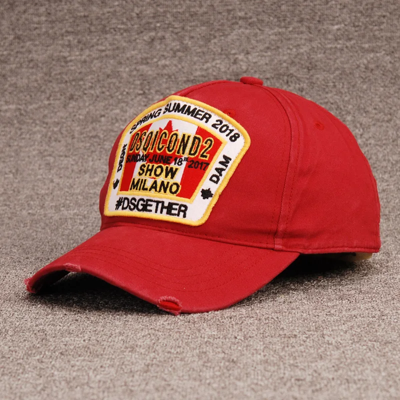 DSQICOND2 кленовый лист хлопок Бейсболка s буквы DSQ Высокое качество кепки для мужчин женщин индивидуальный дизайн логотип Berrett капот Homme папа шляпа
