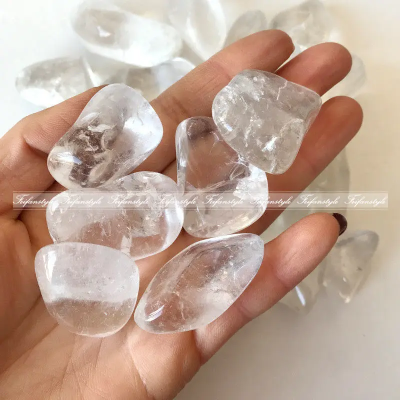 Wholesale 100g Natural White Rock Crystal Quartz Tumbled Stones Crystals Minerals Aquarium