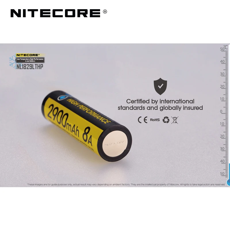 Горячая Nitecore NL1829LTHP 2900 мАч 8A низкая температура высокая производительность литий-ионный аккумулятор для замораживания окружающей среды