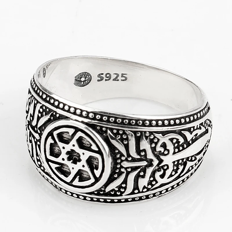 925 пробы серебро полностью покрыто рисунками подсолнуха Винтаж Ювелирное кольцо в стиле панк для изготовления для Для мужчин Для женщин подарок для влюбленных