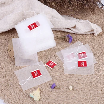 

Tea Bags 100 Pcs/Lot Tea Bag Infuser With String Heal Seal 7 x 6cm Sachet Filter Paper Teabags Empty Tea Bags