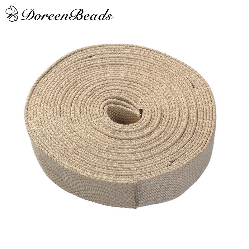 

DoreenBeads Polyester Webbing Strap Khaki High Quality Smooth Strapping DIY Sewing Bags Accessories 38mm 1 M Long, 1PC