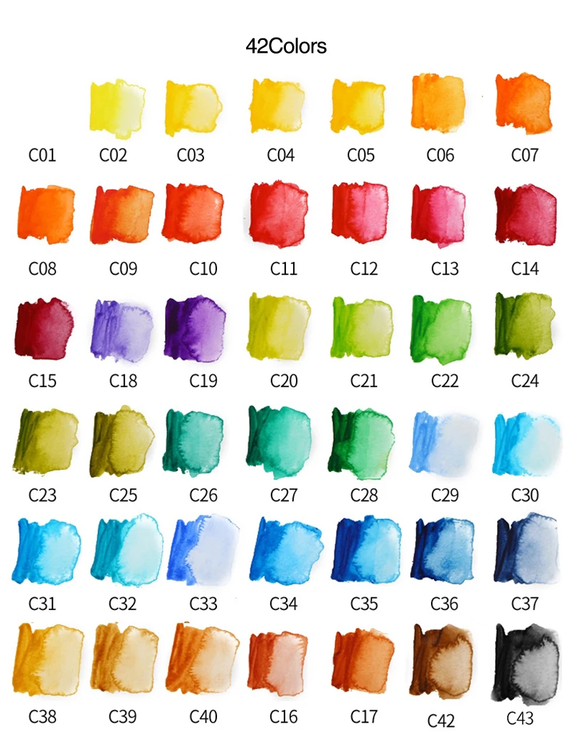 Aquarela com Waterbrush para Desenho Cores Pigmento Tintas Conjunto Sólido Pintura Aquarelas Terno Dobrável 18 - 25 33 42 20 pintura aquarelas terno dobrável