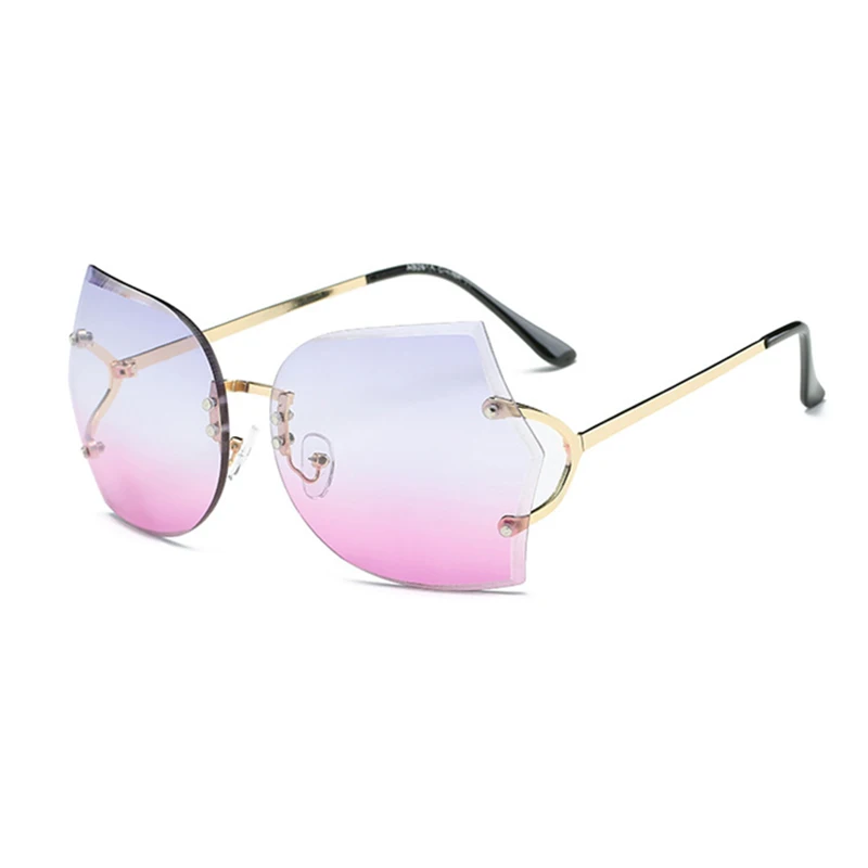 rimless gradient sunglasses