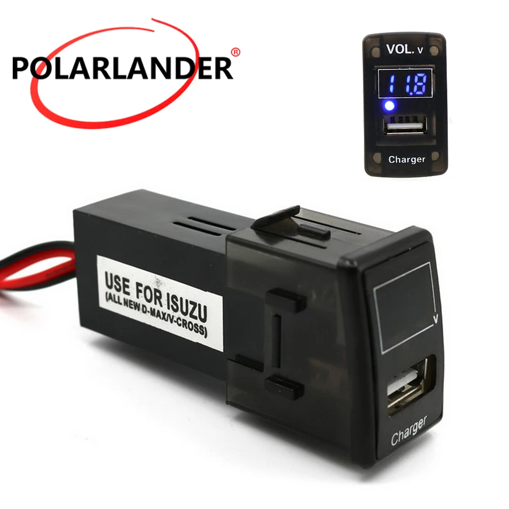 5V 2.1A USB разъем интерфейса автомобильное зарядное устройство светодиодный