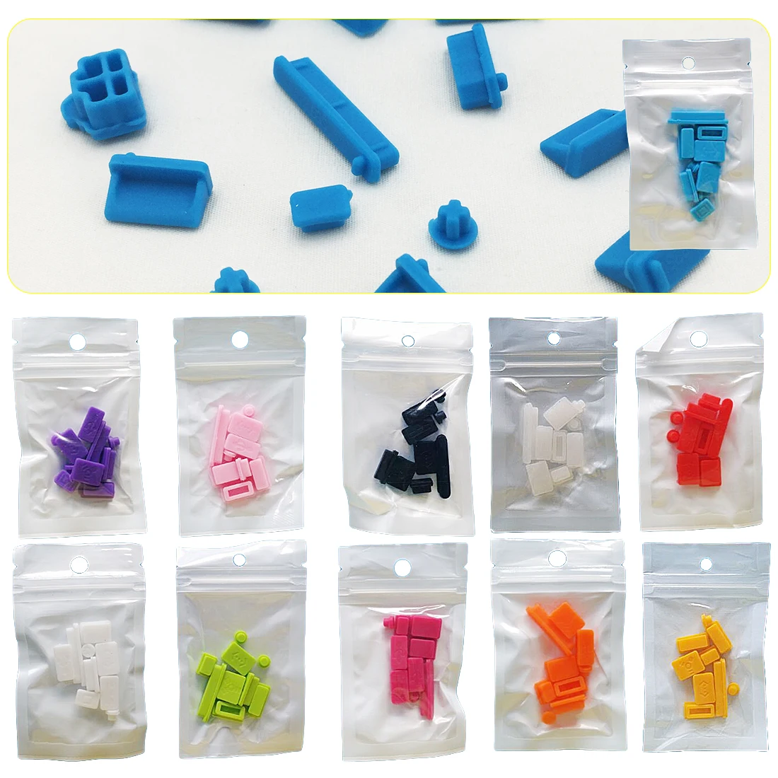 13pcs/set Colorful Silicone Anti Dust Plug Cover Stopper Laptop Dust Plug Laptop Dustproof USB Dust Plug Computer Accessories
