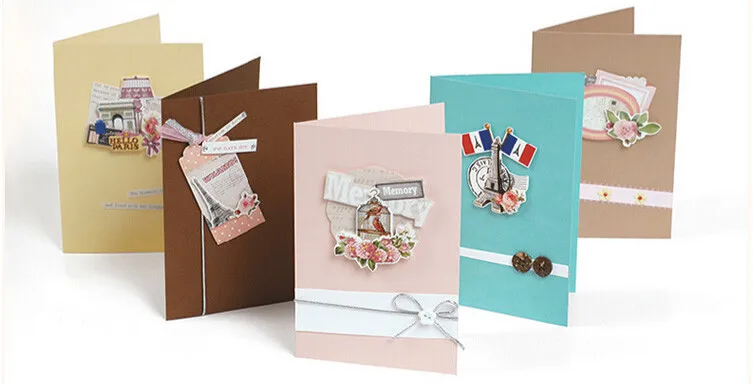 ENO Greeting 15 cards decoupage card kit make your own cards european buiding card making kit gift pack
